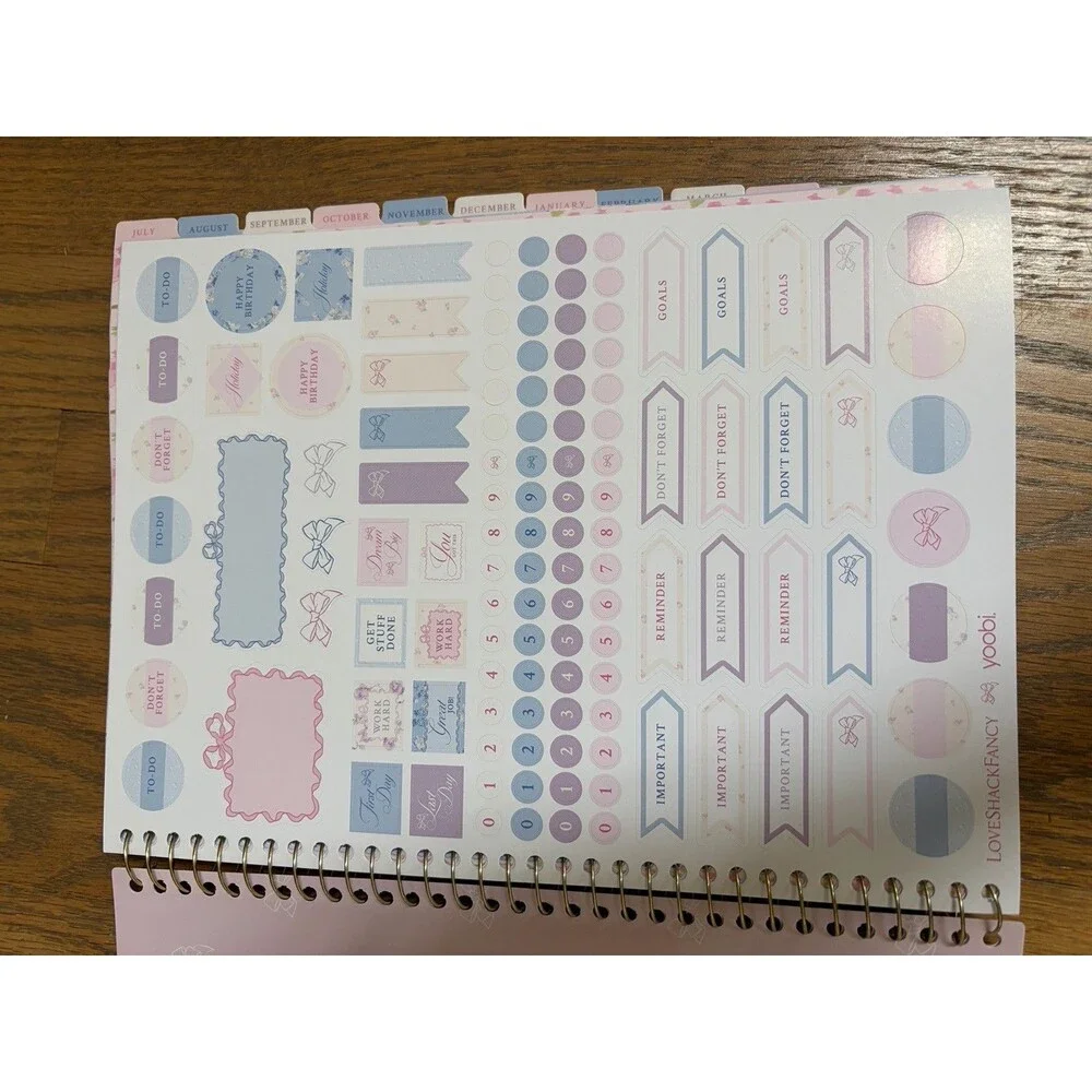 NWT LoveShackFancy x Target Yoobi Blooming Heirloom Pink Planner